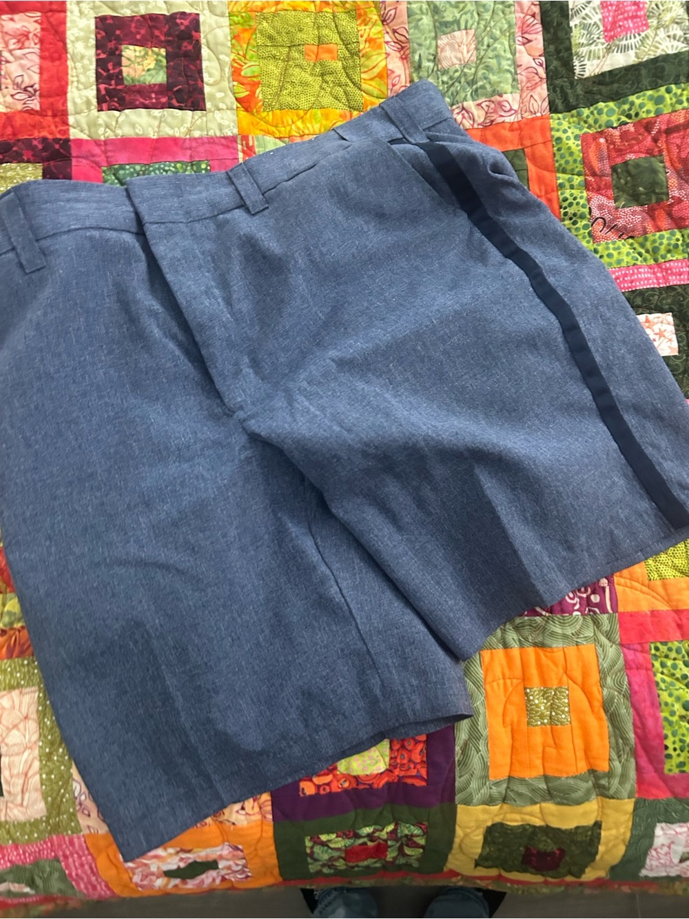 USA Line Blue Men’s Postal Shorts with Dark Blue Side Stripe 36